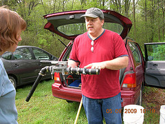 Joe Shows the  Water Pump