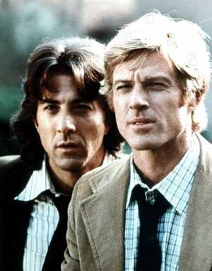 Dustin Hoffman and Robert Redford in All the President's Men. (Courtesy photo)