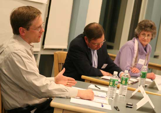 Tim Clark makes a point.