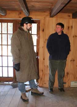 Jonathan Feist (left) and Christian Goodwillie talk about restoration of the building. (Photo by Lisa Aciukewicz) Jonathan Feist (left) and Christian Goodwillie talk about restoration of the building. (Photo by Lisa Aciukewicz)