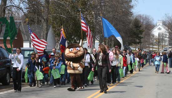 More than 350 children walk down Mass. Avenue in the “Parade of Books.”