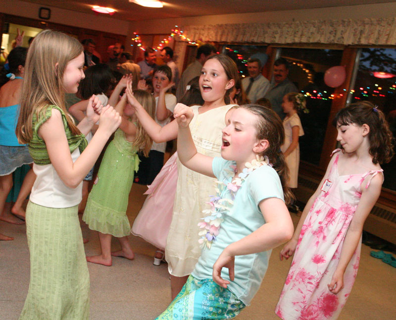 Jillian Carr, Heather Downing, Sophia Collins, and Meghan Glade tear up the dance floor.