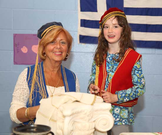 Joanna Kazogles (left) and Sami Schoenberg represent Greece.