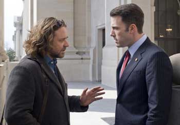 Russell Crowe and Ben Affleck star in the taut thriller State of Play. (Courtesy photo) Russell Crowe and Ben Affleck star in the taut thriller State of Play. (Courtesy photo)