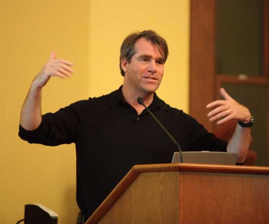 Charlie Sennott kicks off the 2009-2010 Warner Free Lecture Series on Oct. 9 as he talks about his news startup, Global Post, a website that is changing the way international news is reported in the United States.