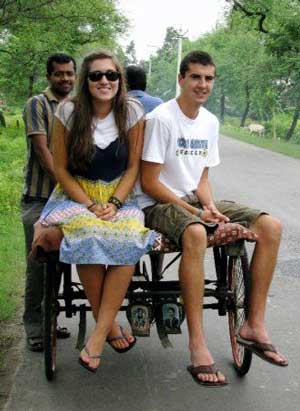 Julia Nestler and Ben Landry in India. (Courtesy photo) Julia Nestler and Ben Landry in India. (Courtesy photo)