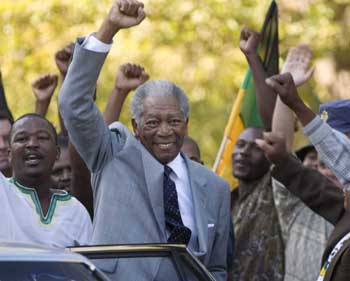Morgan Freeman stars as Nelson Mandela in Invictus. (Courtesy photo) Morgan Freeman stars as Nelson Mandela in Invictus. (Courtesy photo)