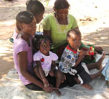 A family Sam treated in the Mwandi community, a rural village outside the city. A family Sam treated in the Mwandi community, a rural village outside the city.