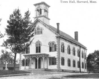 Our current Town Hall was built in 1872. (Photo courtesy of Harvard Historical Society) Our current Town Hall was built in 1872. (Photo courtesy of Harvard Historical Society)
