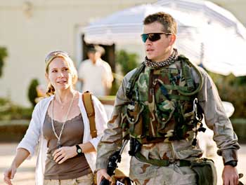 Amy Ryan portrays a newspaper reporter and Matt Damon is a military officer in Iraq in Green Zone. (Courtesy photo) Amy Ryan portrays a newspaper reporter and Matt Damon is a military officer in Iraq in Green Zone. (Courtesy photo)