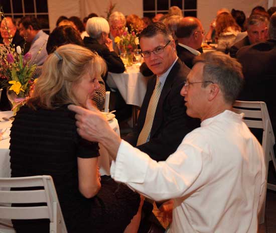 Chef Paul gets the attention of Heidi Siegrist and Paul Eisenberg.