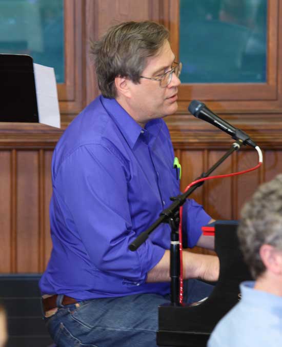 Mark Hastings accompanies himself in his original composition, "Miracles."