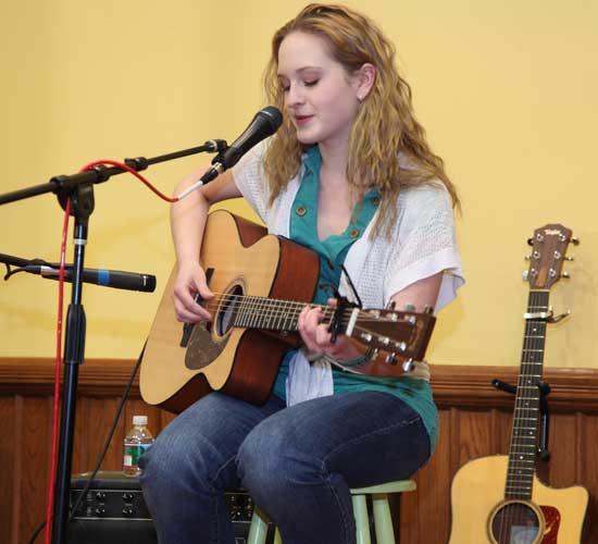 Bromfield junior Ashley Jordan sings "Empty Heart," one of her original compositions.