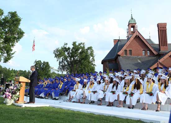 John Lee presents the prestigious Bromfield Trustees scholarship awards.