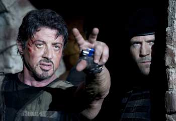Sylvester Stallone and Jason Statham star in The Expendables. (Courtesy photo)