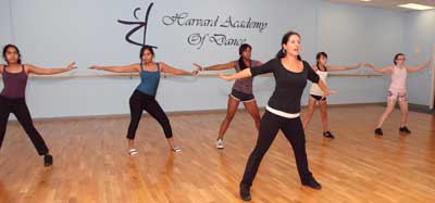 Instructor Monique Dorian (center) teaches a hip-hop class to dancers (from left) Simran Batra, Meghna Batra, Asia Miller, Katie McElroy, and Abby Kilcommins. (Photo by Lisa Aciukewicz) Instructor Monique Dorian (center) teaches a hip-hop class to dancers (from left) Simran Batra, Meghna Batra, Asia Miller, Katie McElroy, and Abby Kilcommins. (Photo by Lisa Aciukewicz)