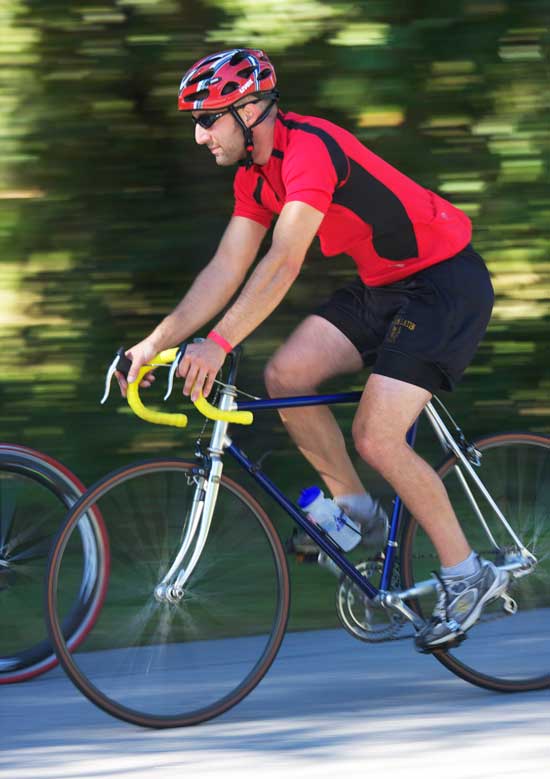 Bicyclists participate in the Ken Harrod Memorial Bike Ride on Sept. 11. Cyclists chose 32-, 16-, or 2-mile course options.