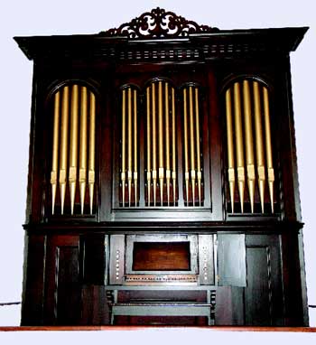 The Historical Society's 140-year-old pipe organ. (Courtesy photo)