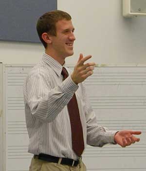 Band Director Collin Myers. (Photo by Vishwa Rasania) Band Director Collin Myers. (Photo by Vishwa Rasania)