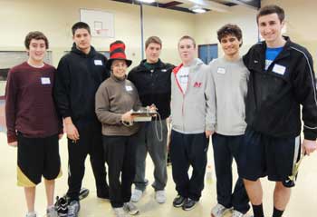 From left:, Nadir Haukour, Dan Okene, co-organizer Joan Finger, Blake Korn, Brendan Aylward, Sebastian Lipman, and Jeff Yates. (Courtesy photo) From left:, Nadir Haukour, Dan Okene, co-organizer Joan Finger, Blake Korn, Brendan Aylward, Sebastian Lipman, and Jeff Yates. (Courtesy photo)