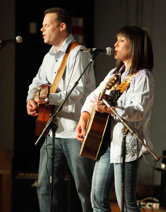 David and Miki Fitzgibbons of The Rafters perform one of their original songs.