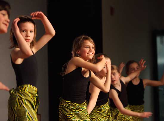 Michele Laura’s Joyful Movement Dancers perform the celebratory dance KuKu, which originates in Guinea, West Africa.