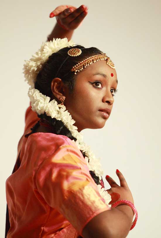 Anjani Hodgkins performs a classical Indian dance.