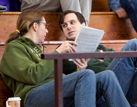 Harvard newcomers Ashley and Mike Silva talk about one of the articles being discussed.