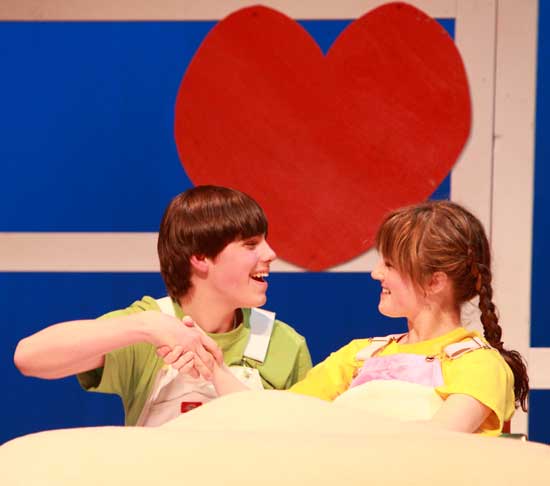 In The Yellow Bioat, Eddy (Danny Hayward) and Jennifer (Jordan Davy) are best friends. Hayward and Davy received acting awards at the state competition, and the play will move on to the New England Drama Festival next week