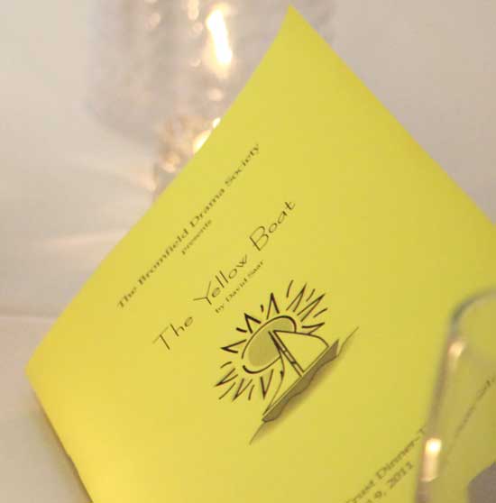 The April 9th Gala started at the Cronin Auditorium, where the Bromfield Drama Society presented The Yellow Boat, their entry in the 2011 Massachusetts High School Drama Festival.