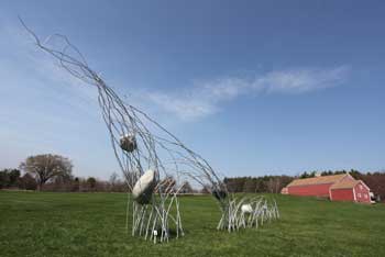 Andy Moerlein’s sculpture “The Wave” sits in the upper field of Fruitlands Museum and is visible from Prospect Hill Road. (Photo by Lisa Aciukewicz) Andy Moerlein’s sculpture “The Wave” sits in the upper field of Fruitlands Museum and is visible from Prospect Hill Road. (Photo by Lisa Aciukewicz)