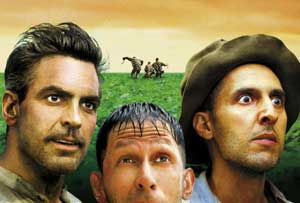 From left: George Clooney, Tim Blake Nelson, and John Turturro in O Brother, Where Art Thou. (Courtesy photo) From left: George Clooney, Tim Blake Nelson, and John Turturro in O Brother, Where Art Thou. (Courtesy photo)