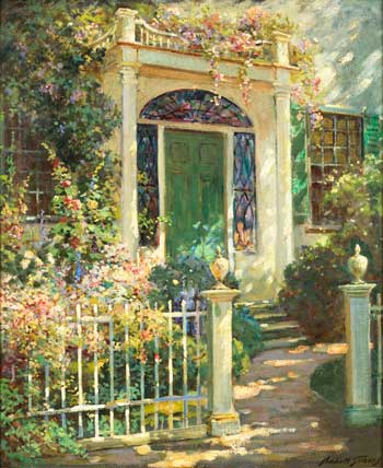 “Portsmouth Doorway” by Abbott Fuller Graves is one of the paintings on exhibit in the Fruitlands Art Gallery. (Courtesy photo) “Portsmouth Doorway” by Abbott Fuller Graves is one of the paintings on exhibit in the Fruitlands Art Gallery. (Courtesy photo)