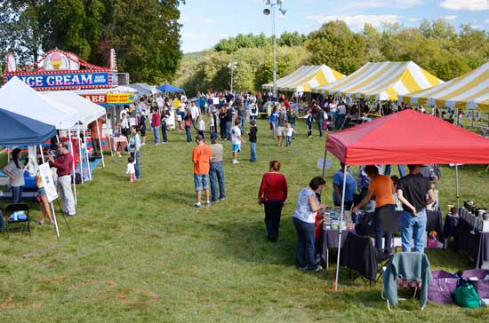 A view of some of the many booths. (Photo by John Sharko)