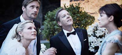 From left: Kirsten Dunst, Alexander Skarsgård, Kiefer Sutherland, and Charlotte Gainsbourg star in “Melancholia.”  (Courtesy photo)