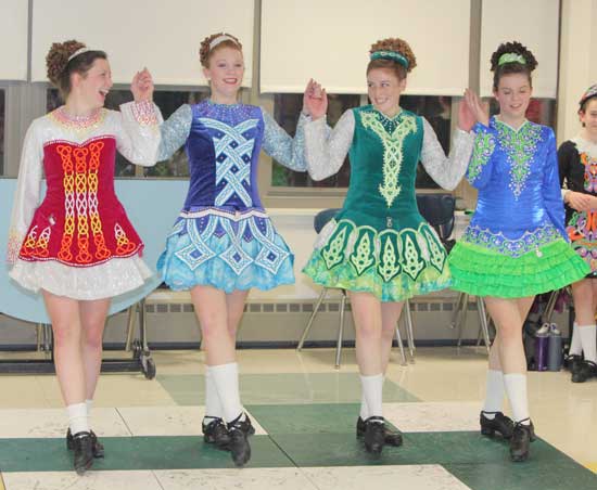 Stepdancers from the Heavey Quinn Irish Dance School show their stuff.