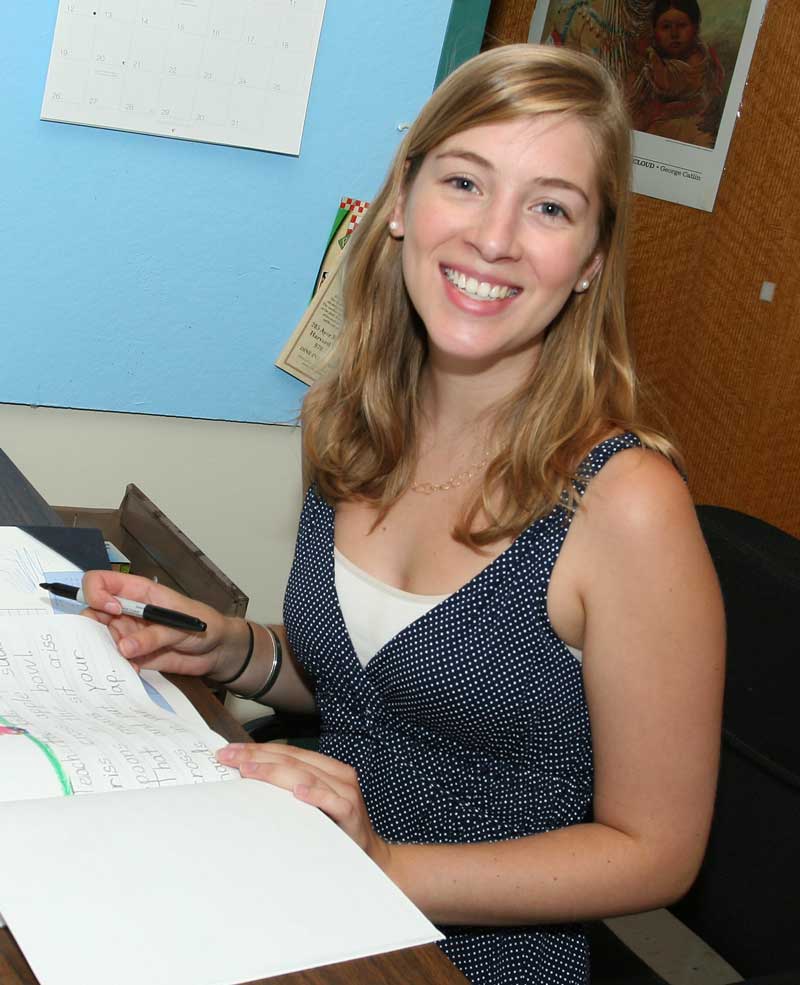 Second-grade teacher Lauren Hurley. (Photo by Lisa Aciukewicz)