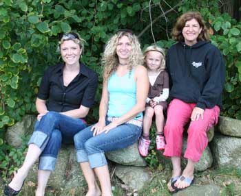 Farmers' Market organizers Rochelle Greayer, Jen Sundeen with daughter Kellie , and Lisa Frackiewicz. (Photo by Lisa Aciukewicz)