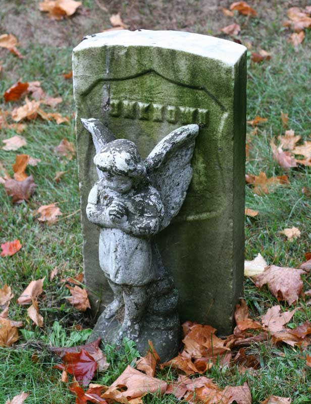 Several graves in the Patton Road Cemetary are marked simply “unknown.” (Photo by Lisa Aciukewicz)