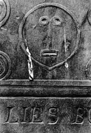 One of the early gravestone designs found in the Center Cemetery. One of the early gravestone designs found in the Center Cemetery.