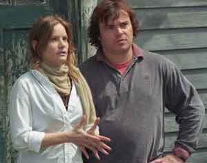 On-screen fiancés Jennifer Jason Leigh and Jack Black in Margot at the Wedding. (Courtesy photo) On-screen fiancés Jennifer Jason Leigh and Jack Black in Margot at the Wedding. (Courtesy photo)