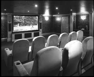 This media room houses an 18-seat theater. (Courtesy photo) This media room houses an 18-seat theater. (Courtesy photo)