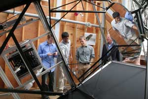 In 2006, a new telescope was launched at Oak Hill Observatory to search for extraterrestrial intelligence. (Photo by Lisa Aciukewicz) In 2006, a new telescope was launched at Oak Hill Observatory to search for extraterrestrial intelligence. (Photo by Lisa Aciukewicz)