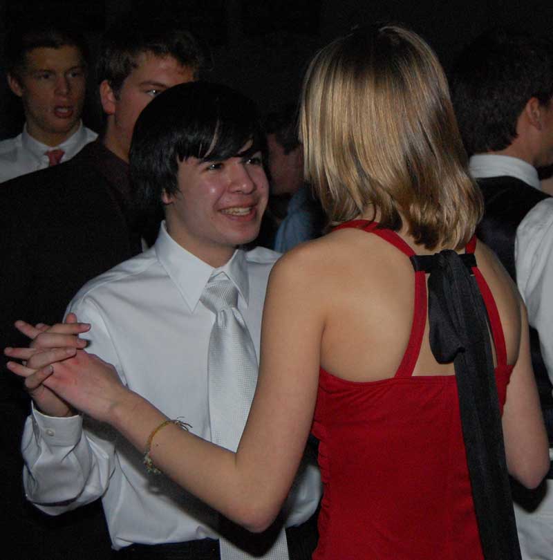 Kevin O’Leary and Kristen Doherty share a dance at Bromfield’s Snowball.
