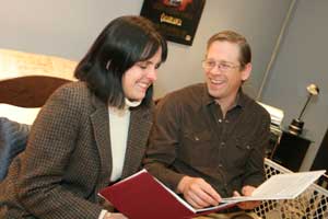 Terry Symula and Tim Clark rehearse. (Photo by Lisa Aciukewicz) 