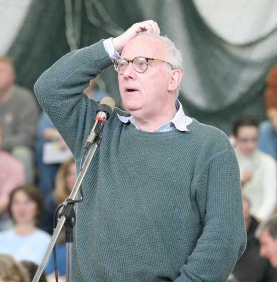 Billy Salter has some questions for the presenter of one of the articles. 