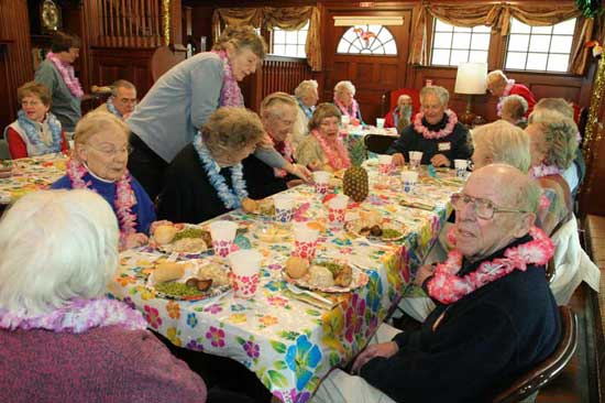 The Council on Aging hosts a Hawaiian luau at the Hildreth House.