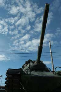 An M60 tank, the primary battle tank of the Cold War.