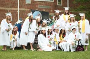 Front row: Annika Mitchell, Victoria Hawkes, Kristin Park, Clara Wool, Victoria McPhee. Back row: Lindsay Sherman, Blaire Andres, Kylie Gordon, Camilla Blain, Bo Dunn, Lauren Andrews, Naomi Malan, Emily Norris, and Emily Kibbler.