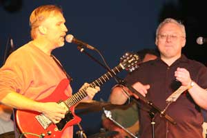Eric Peterson and Don Sugai of the band Bare Hill kicked off the holiday festivities before the fireworks. 